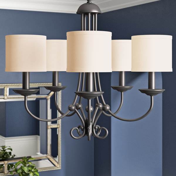 Candle Chandelier Lampshade Set of 6 Clip on Ring Drop Light Lampshade